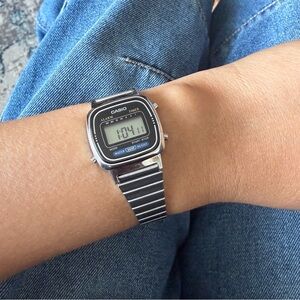Casio Black and Silver Digital Watch
